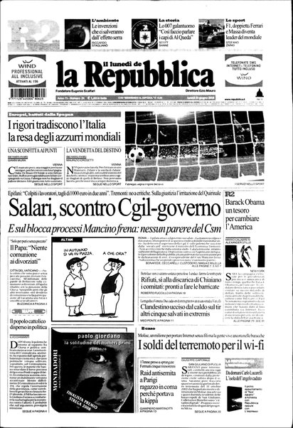 Il lunedì de La repubblica